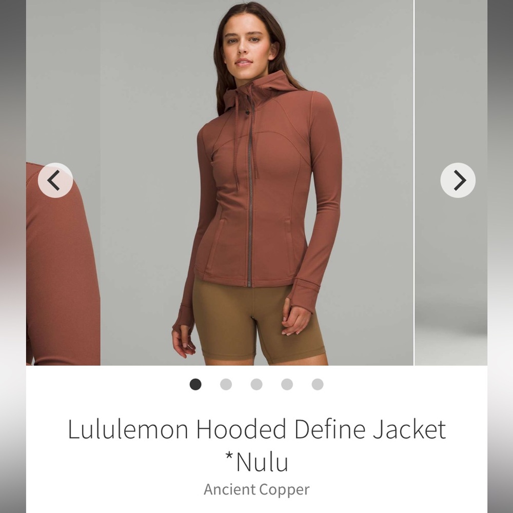 NWT Lululemon Hooded Define Jacket *Nulu in Ancient Copper